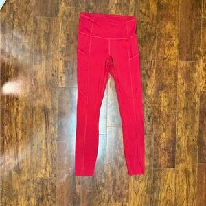 lululemon athletica Red High-Waisted Leggings